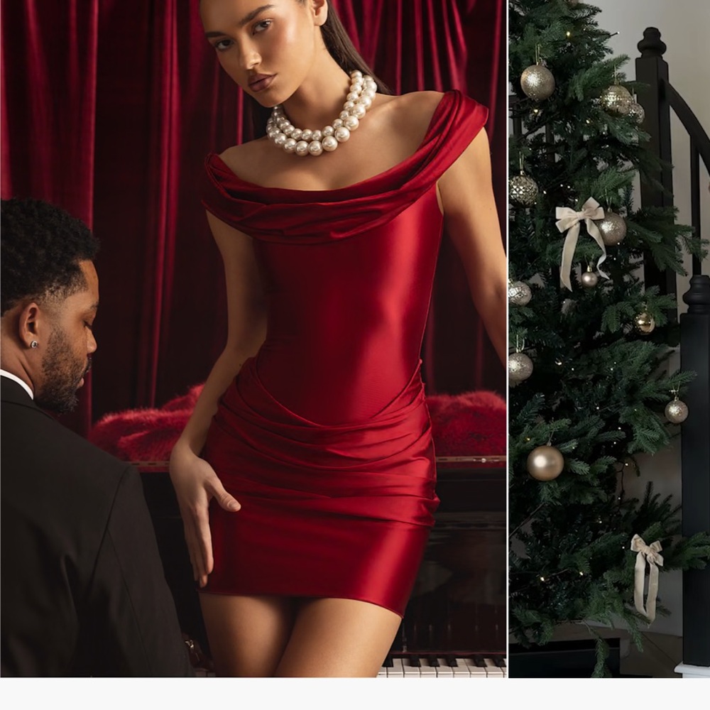 Oh Polly Maeve satin mini dress